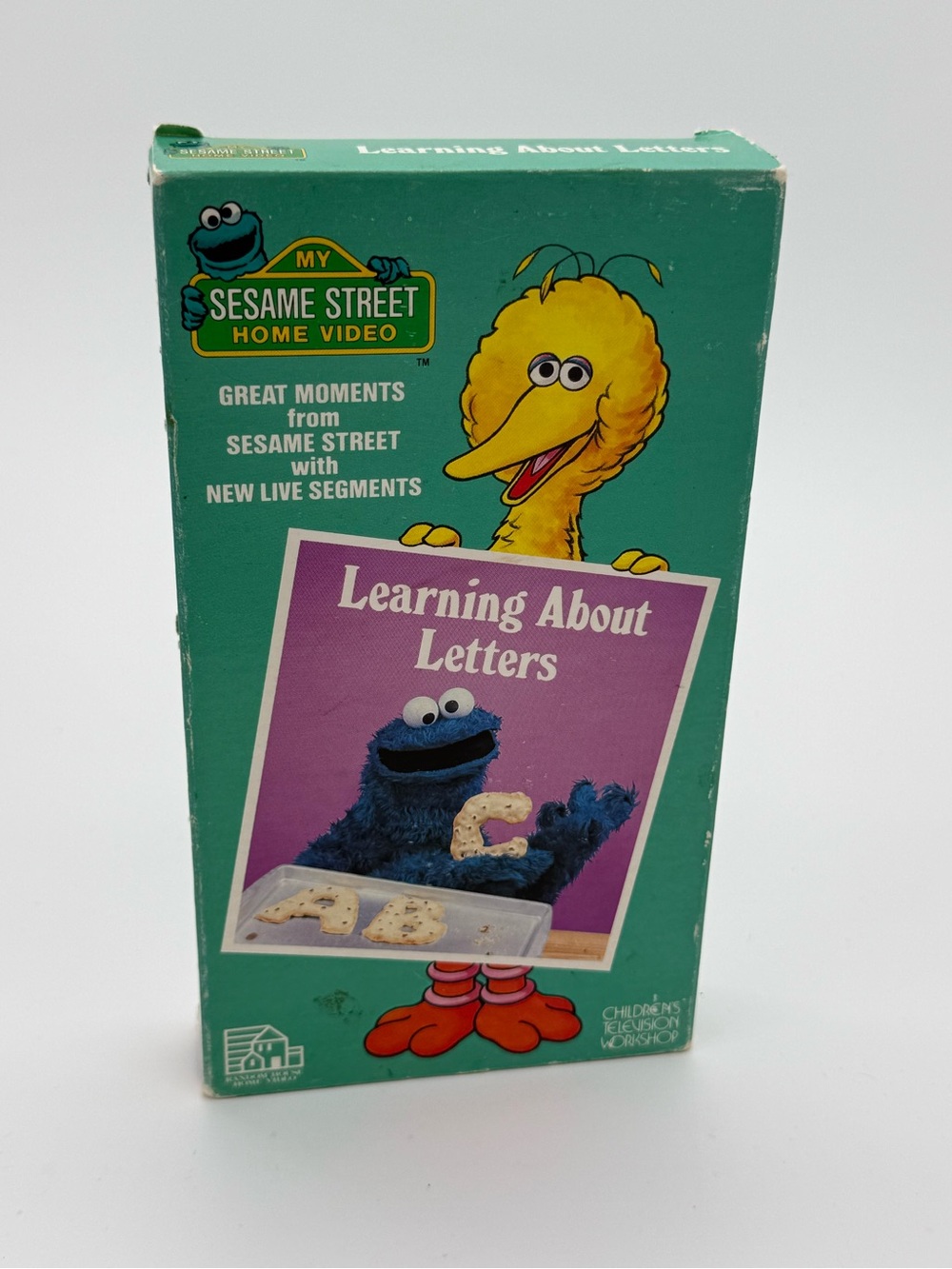 Sesame Street VHS featuring Big Bird & Cookie Monster - Teal & Purple
